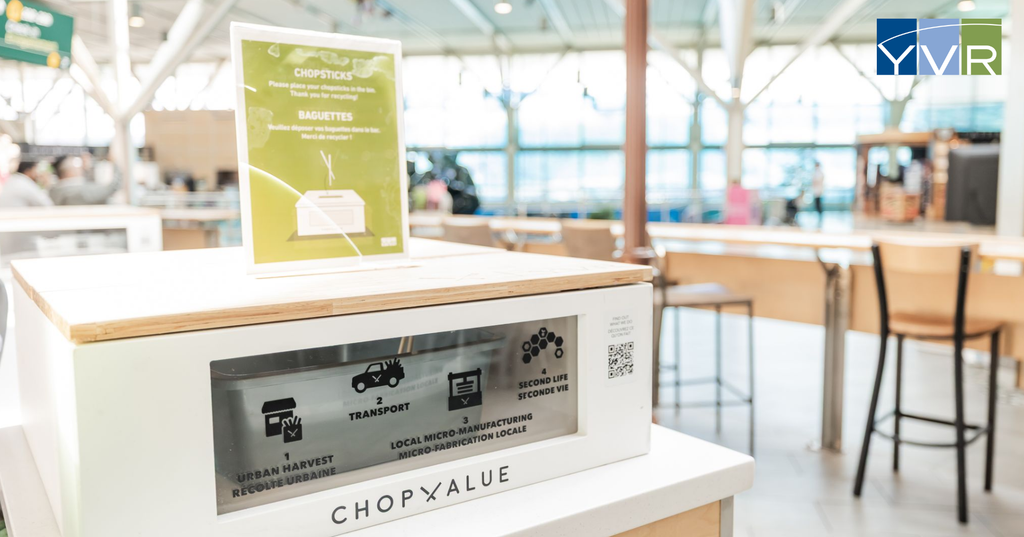[As Seen on Vancouver International Airport] YVR earned an Honourable mention at the 2025 Airports Going Green® Awards for the partnership with ChopValue 🥢