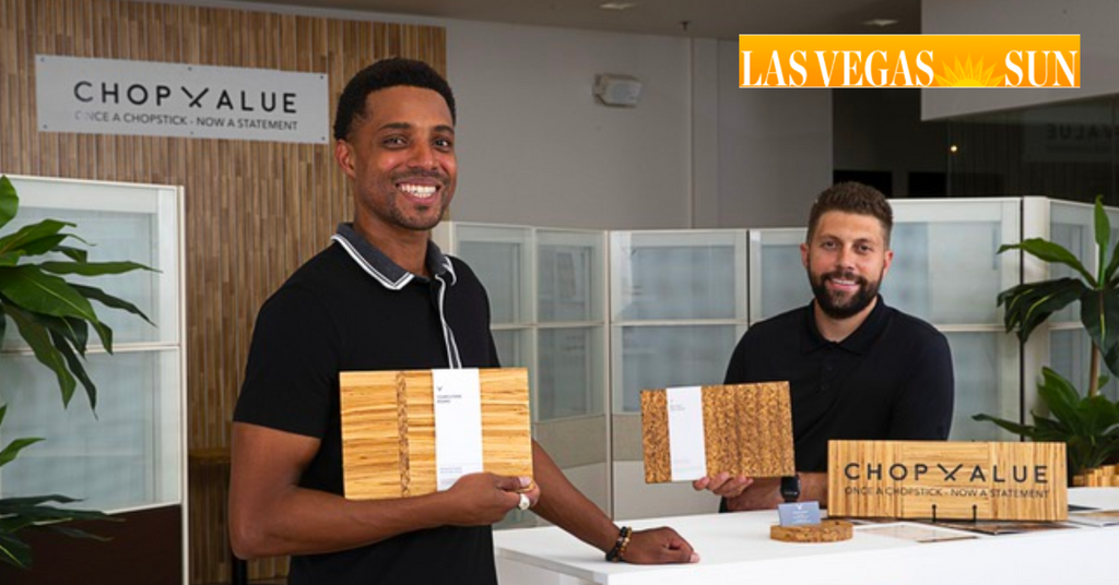 [As Seen on Las Vegas Sun] The company recycles used chopsticks from restaurants and turns them into a variety of products