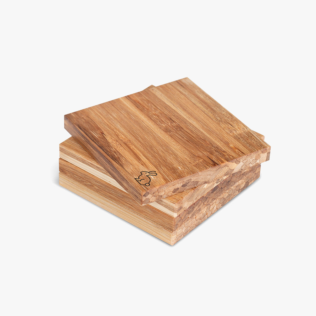 Chop Value Set of 4 Recycled Chopstick Coasters